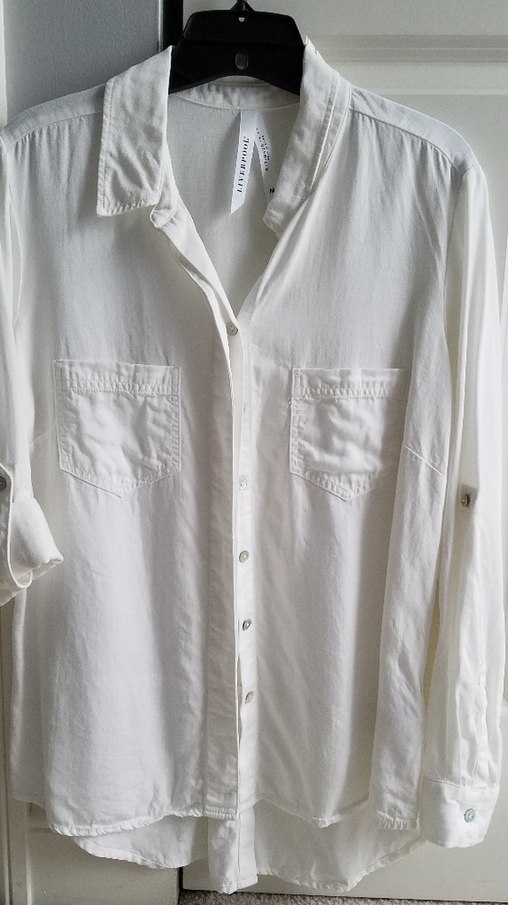 Liverpool white button down shirt